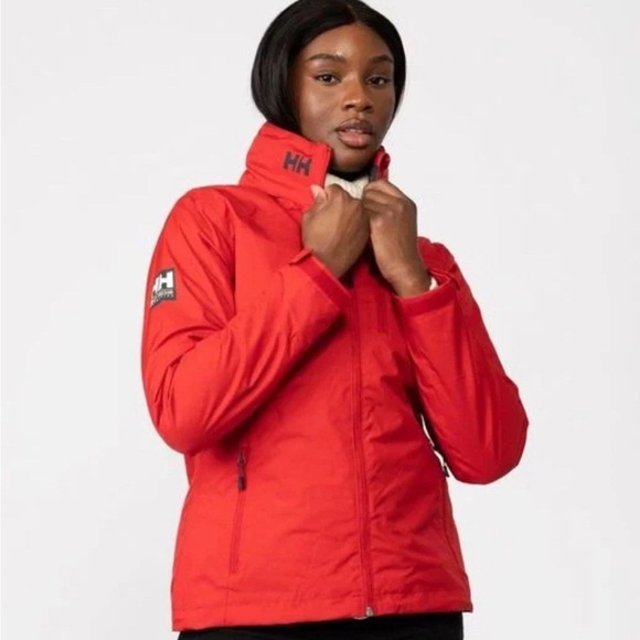 Helly Hansen Womens Crew Jacket Midlayer Red Size M NWT - Picture 1 of 4